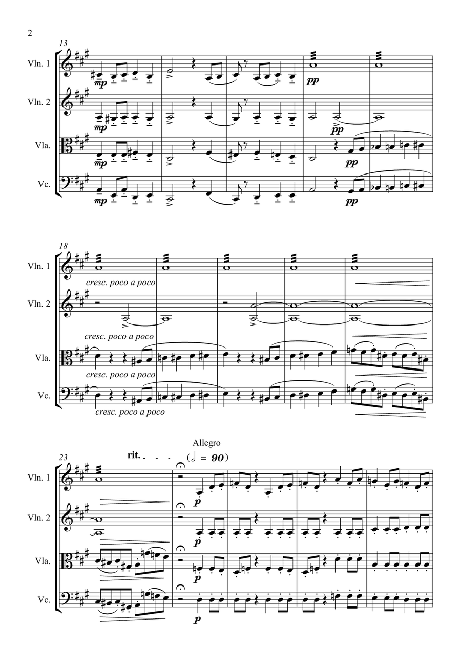 G. Verdi - Nabucco (Ouverture) String Quartet scores gallery preview page 2