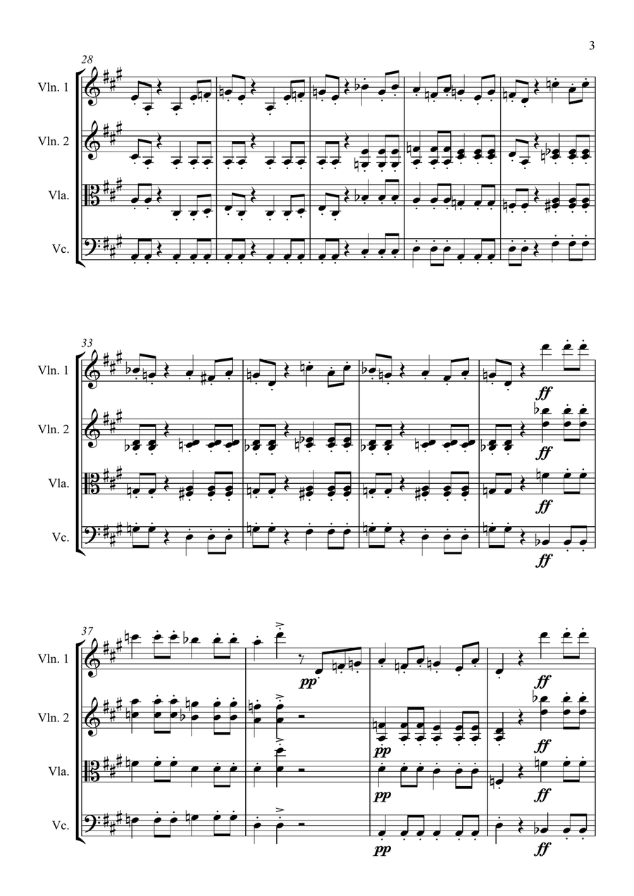 G. Verdi - Nabucco (Ouverture) String Quartet scores gallery preview page 3