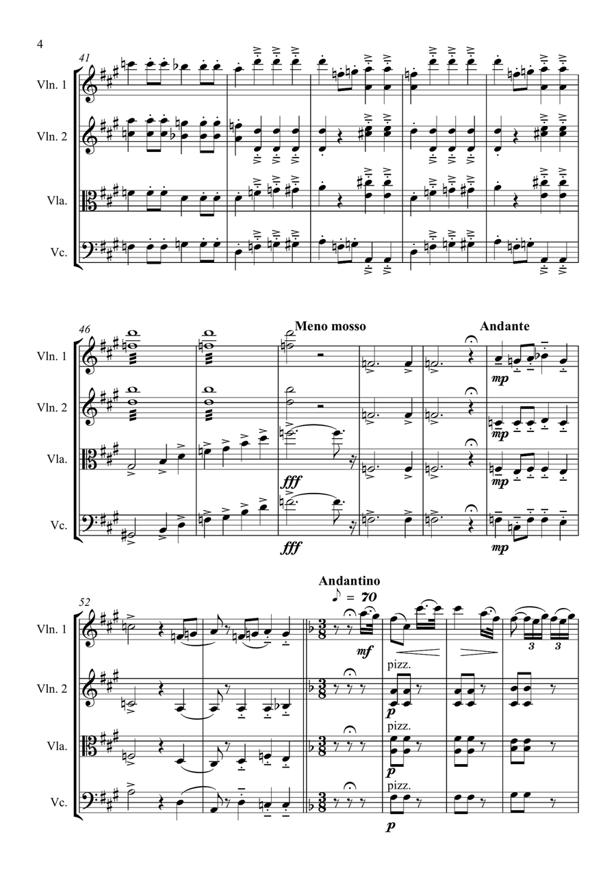 G. Verdi - Nabucco (Ouverture) String Quartet scores gallery preview page 4