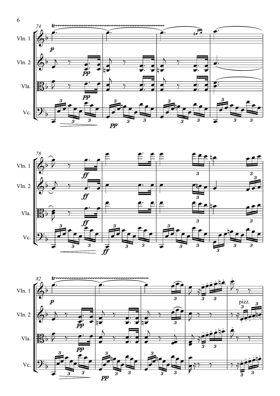 G. Verdi - Nabucco (Ouverture) String Quartet scores gallery preview page 6