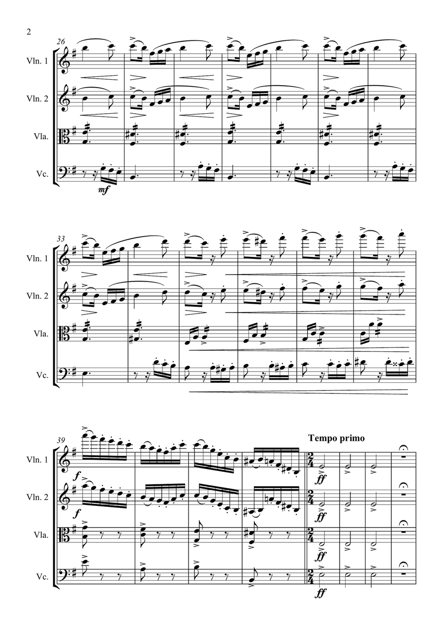G. Verdi - La Forza del Destino (Ouverture) G. Verdi - La Forza del Destino (Ouverture) String Quartet scores gallery preview page 2