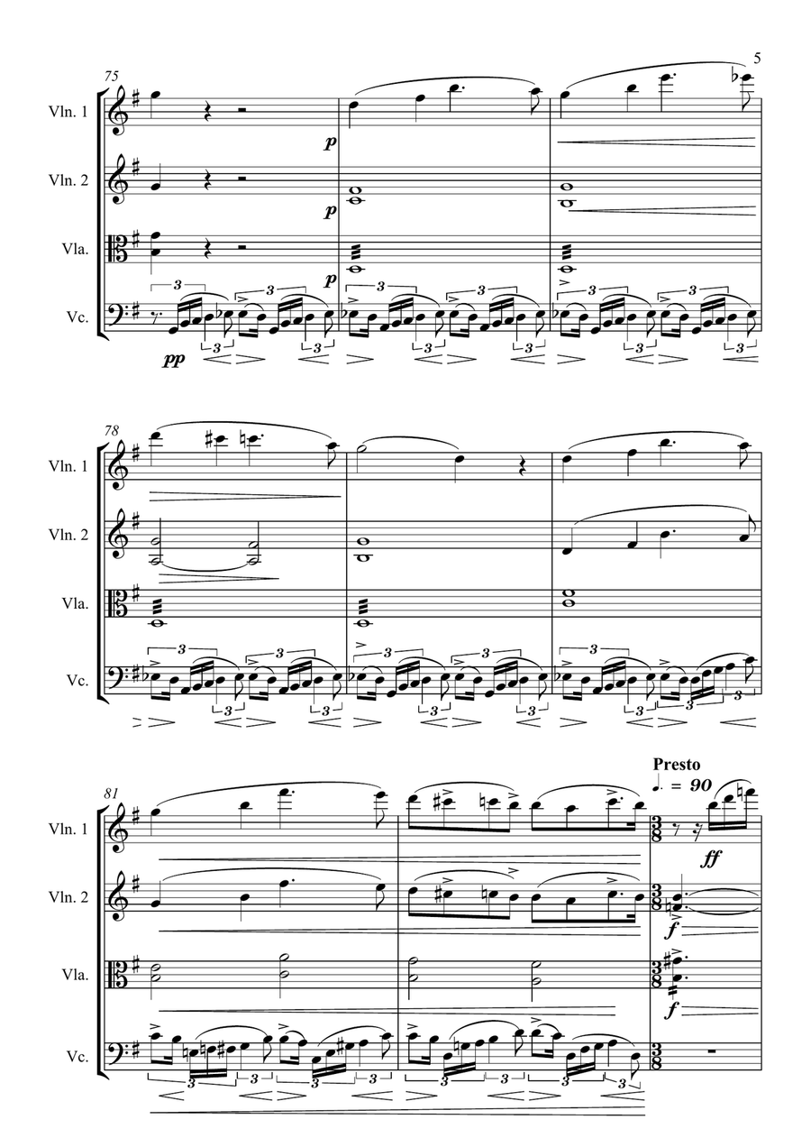 G. Verdi - La Forza del Destino (Ouverture) G. Verdi - La Forza del Destino (Ouverture) String Quartet scores gallery preview page 5