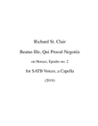 Beatus Ille, Qui Procul Negotiis for a capella SATB singers. lyrics in Latin with English translatio