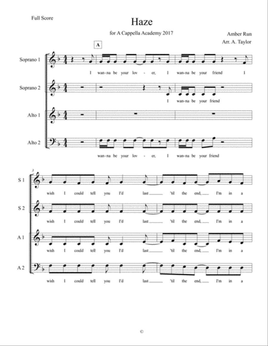 Haze Choir scores gallery preview page 1