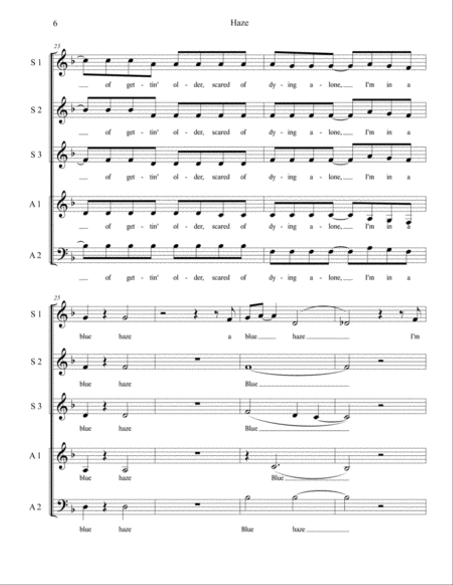 Haze Choir scores gallery preview page 6