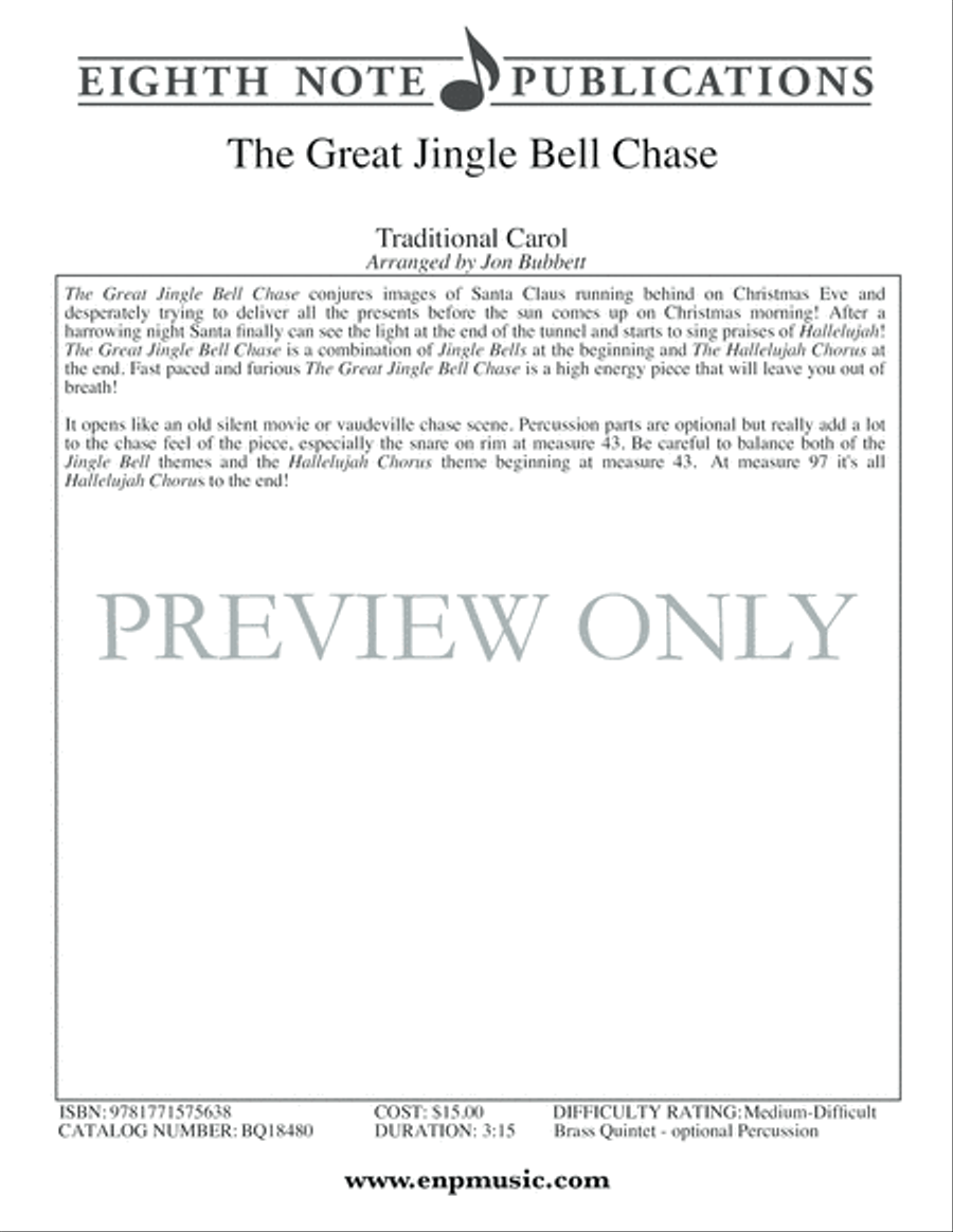 The Great Jingle Bell Chase Small Ensemble scores gallery preview page 2