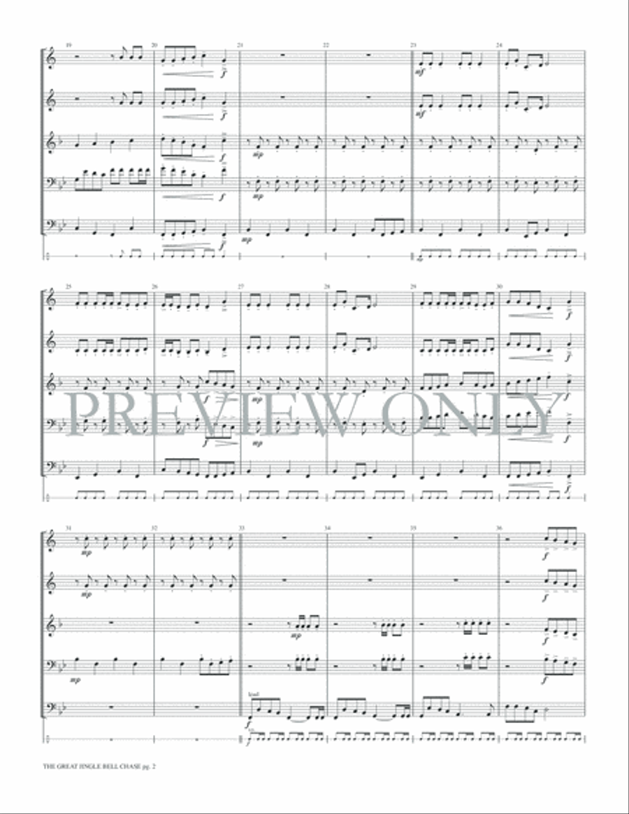 The Great Jingle Bell Chase Small Ensemble scores gallery preview page 4
