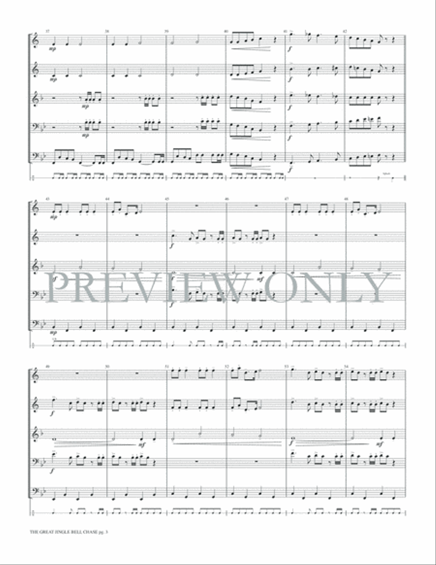 The Great Jingle Bell Chase Small Ensemble scores gallery preview page 5