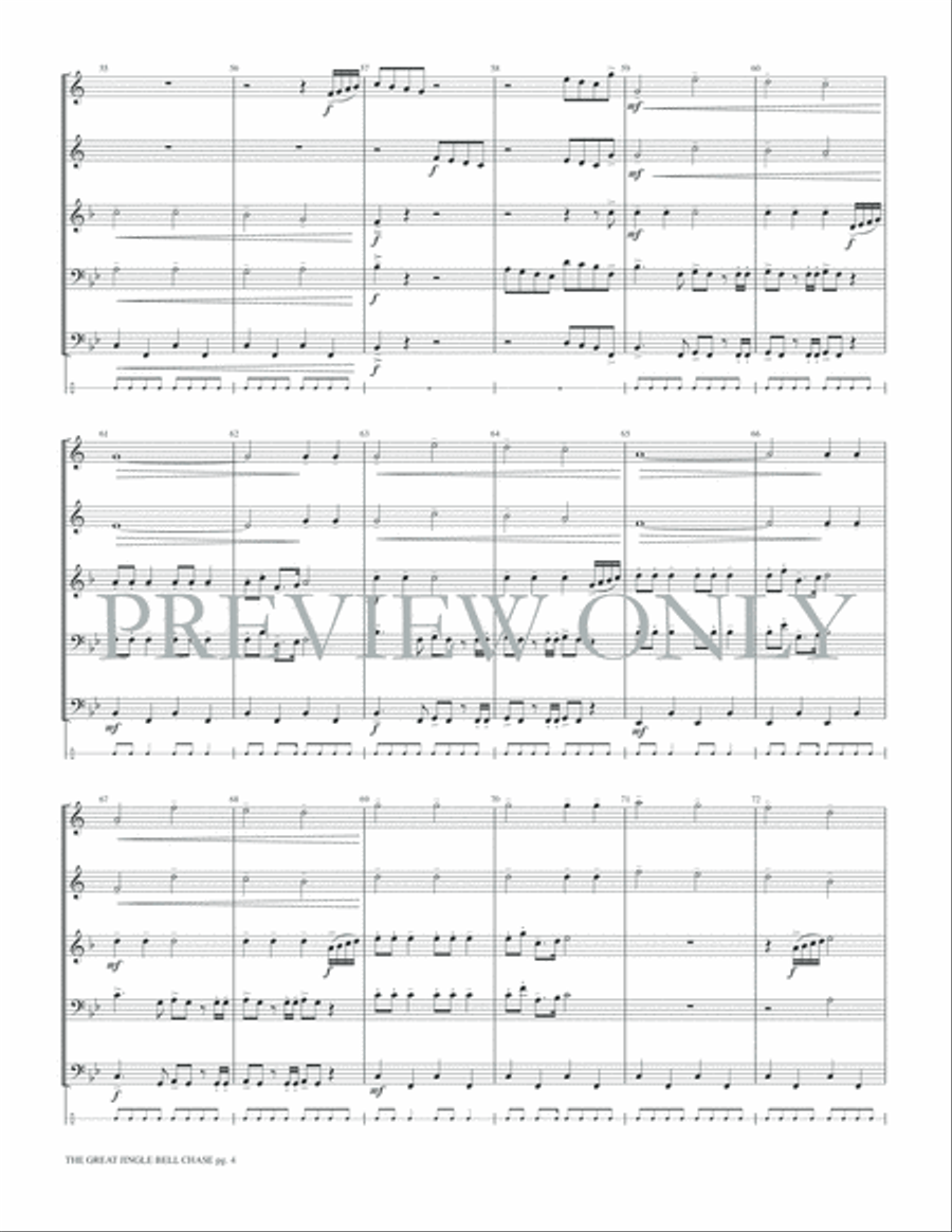 The Great Jingle Bell Chase Small Ensemble scores gallery preview page 6