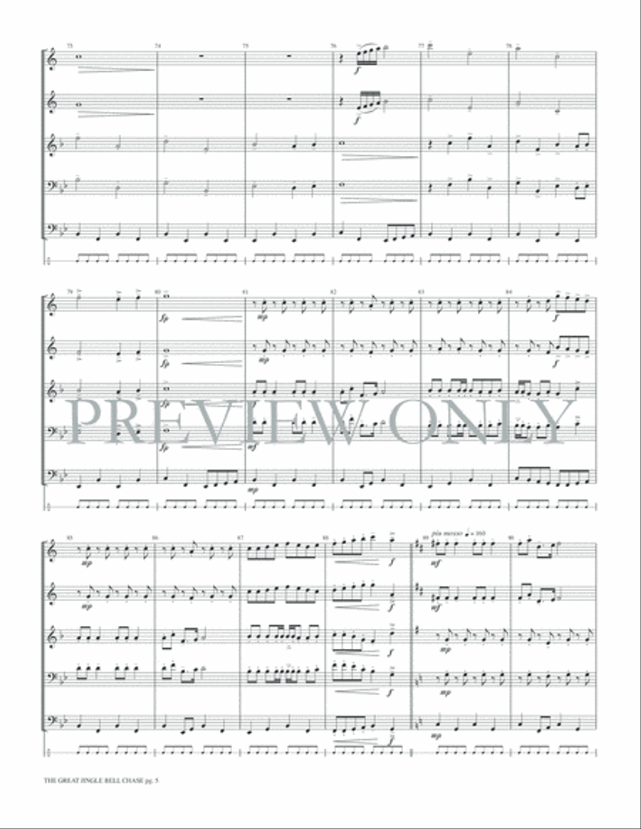 The Great Jingle Bell Chase Small Ensemble scores gallery preview page 7
