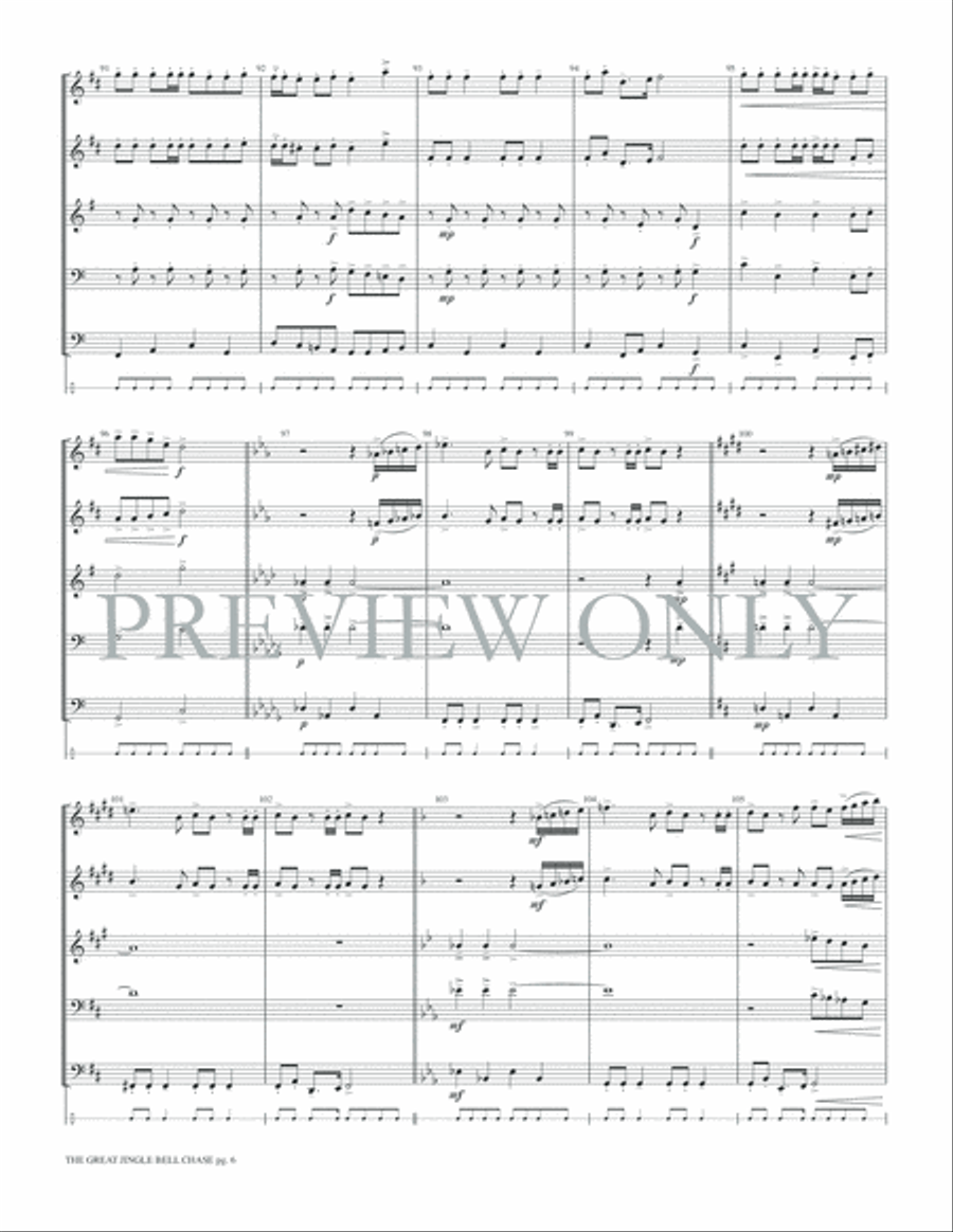 The Great Jingle Bell Chase Small Ensemble scores gallery preview page 8