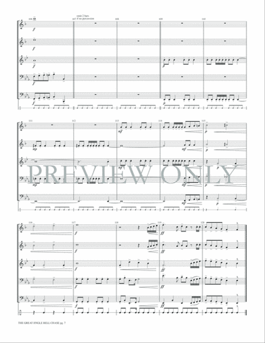 The Great Jingle Bell Chase Small Ensemble scores gallery preview page 9