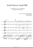 Joseph dearest, Joseph mine for SATB, flute and piano