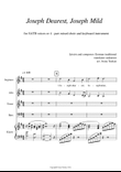 Joseph dearest, Joseph mine for SATB and piano