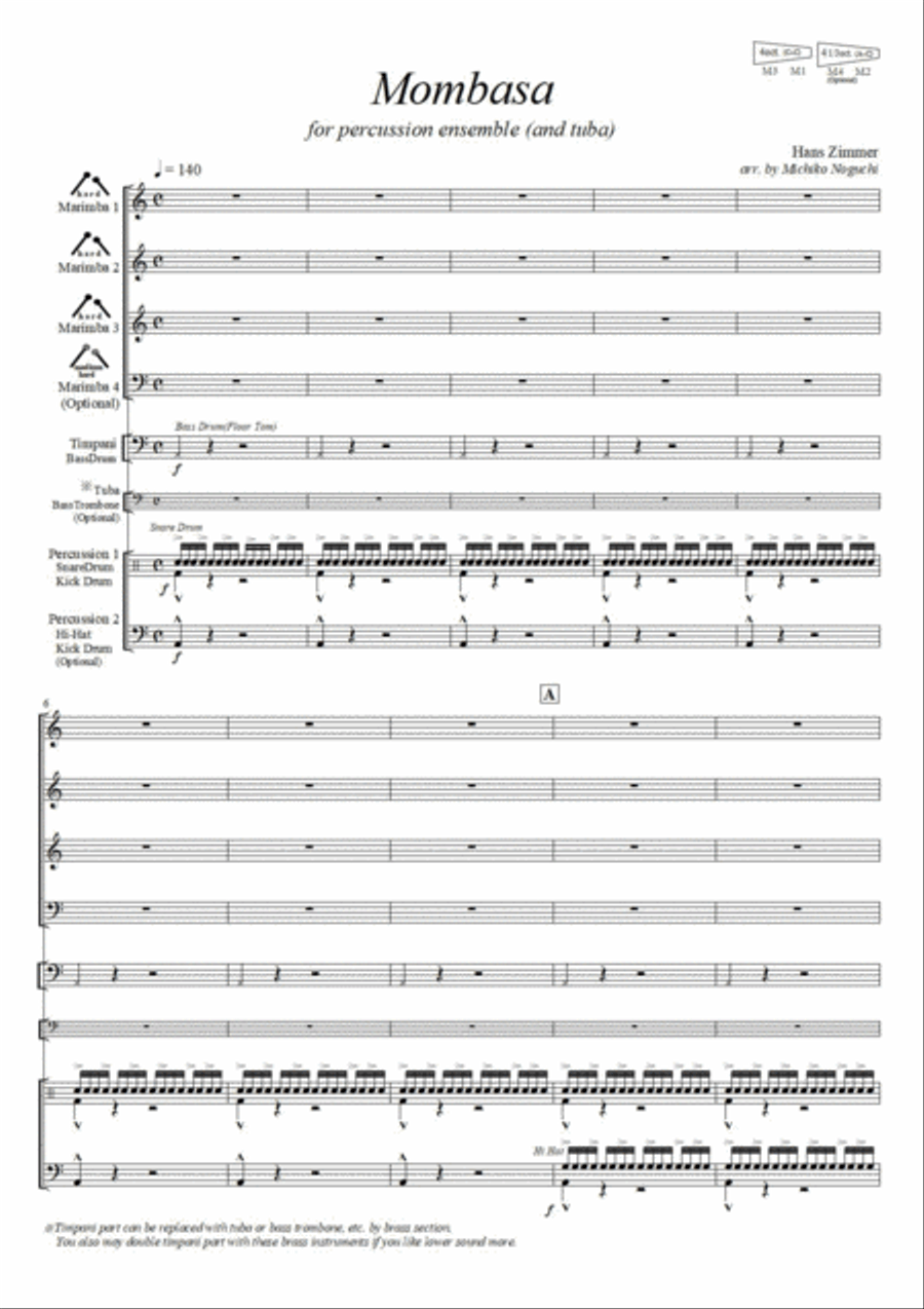 Mombasa Percussion Ensemble scores gallery preview page 2