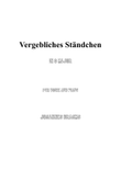 Brahms-Vergebliches Ständchen in G Major,for voice and paino