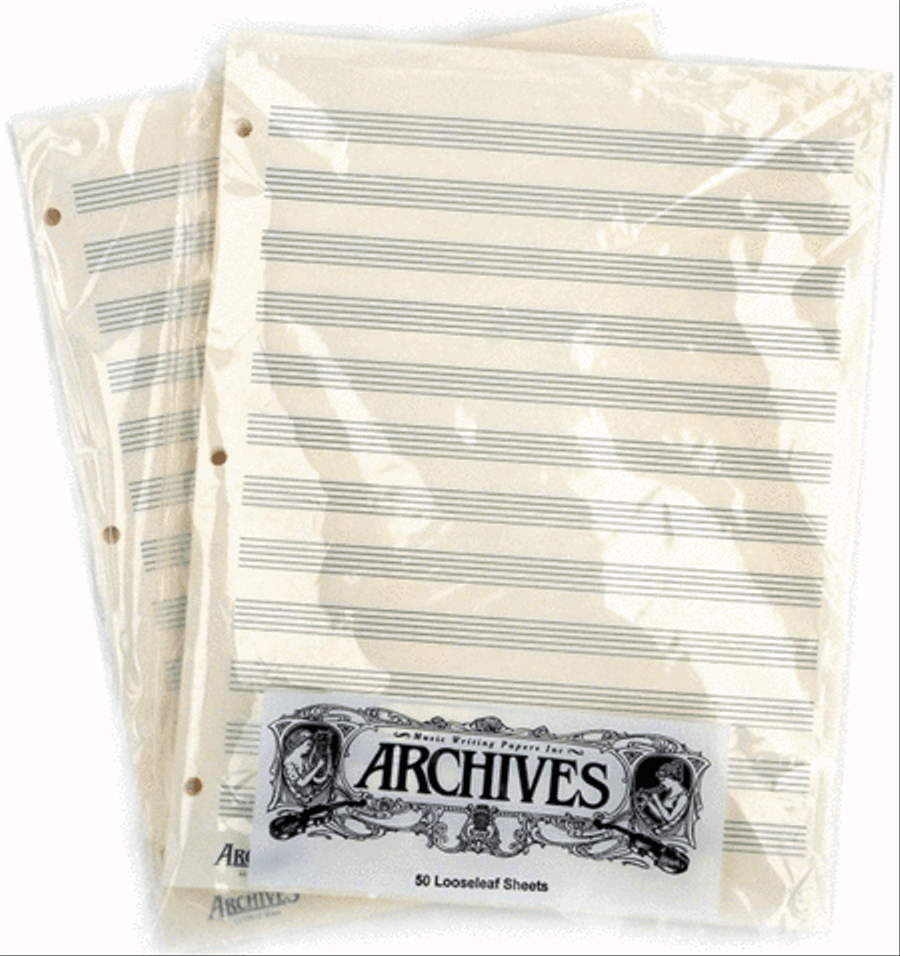 Archives Looseleaf Manuscript Paper , 10 Stave, 50 Pages Staff Paper scores gallery preview page 1