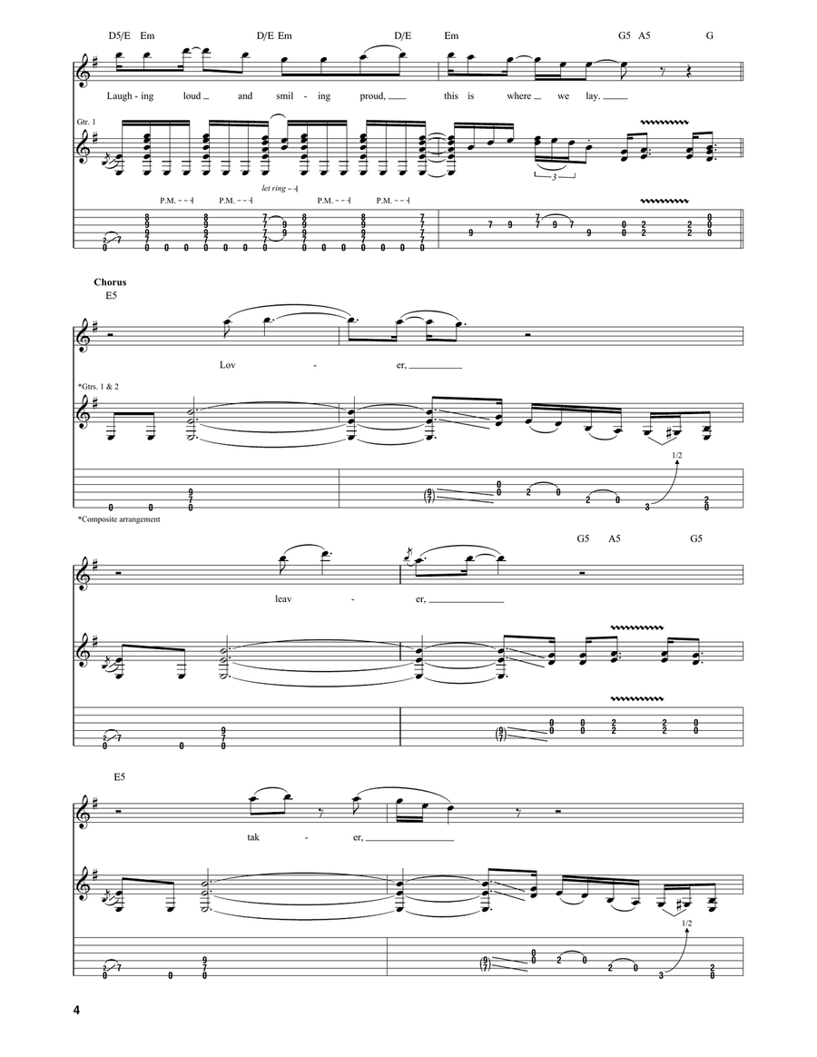 Lover, Leaver Lover, Leaver Acoustic Guitar scores gallery preview page 4