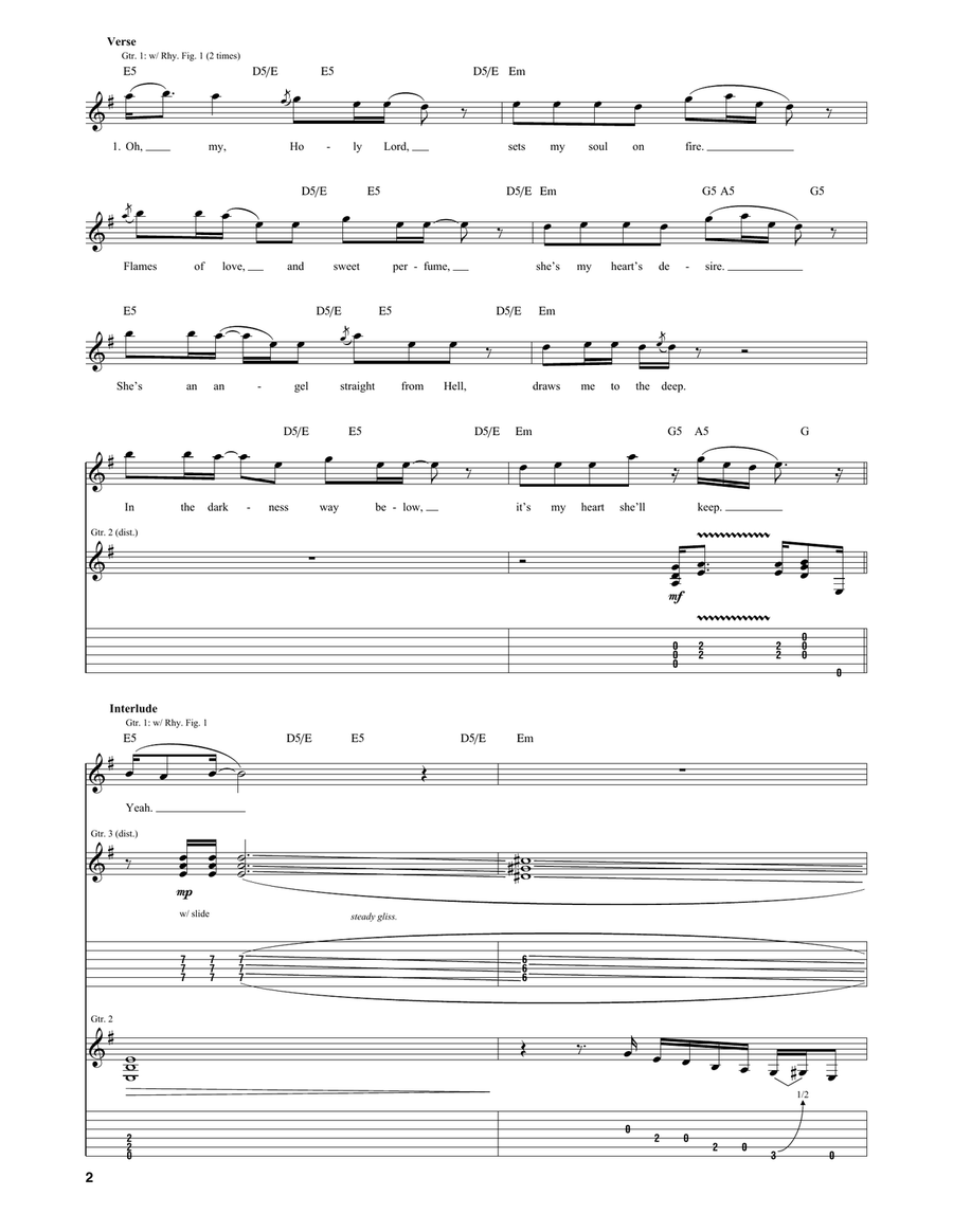 Lover, Leaver (Taker, Believer) Acoustic Guitar scores gallery preview page 2