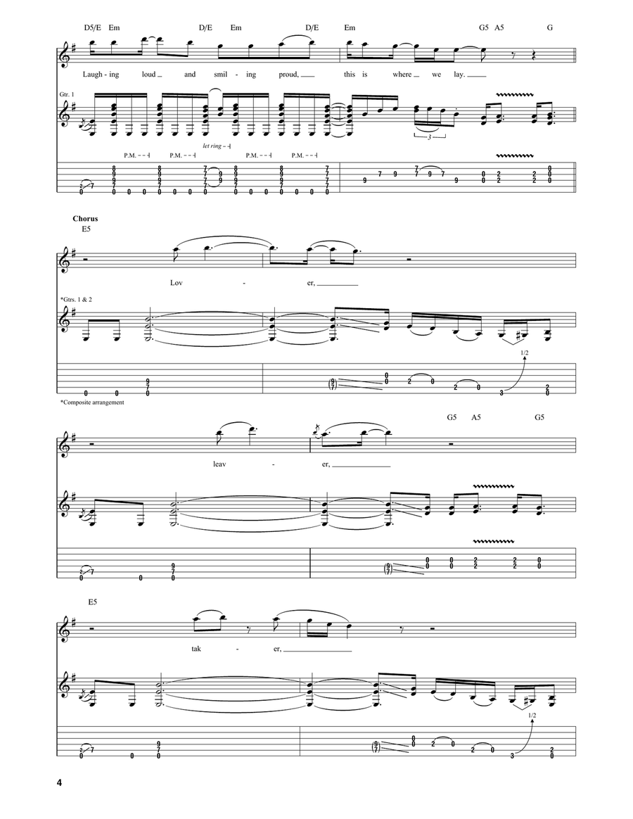 Lover, Leaver (Taker, Believer) Acoustic Guitar scores gallery preview page 4