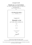 Corelli, Sonata op.1 n.11 in d minor