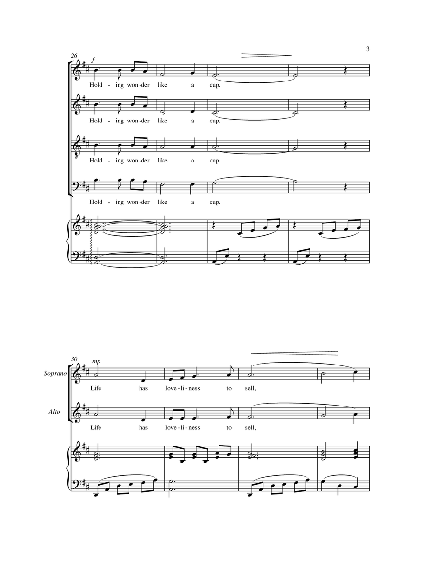 Life has Loveliness to Sell 4-Part scores gallery preview page 4