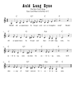 Auld Lang Syne Easy Lead Sheet in C Major