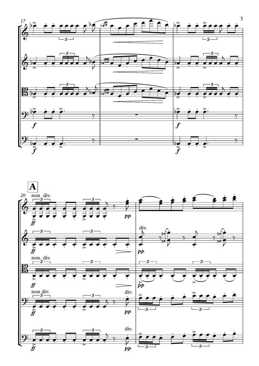 Peer Gynt - Suite No. 2, Op. 55 - II. Arabian Dance - Score Only String Quartet scores gallery preview page 3