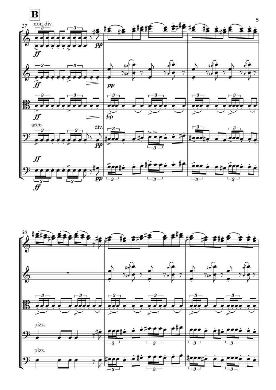 Peer Gynt - Suite No. 2, Op. 55 - II. Arabian Dance - Score Only String Quartet scores gallery preview page 5