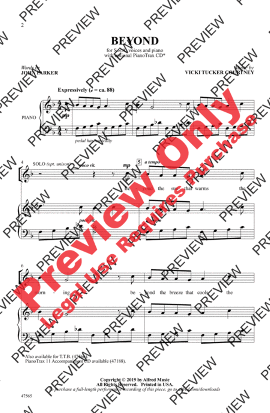 Beyond Beyond Women's Choir scores gallery preview page 2