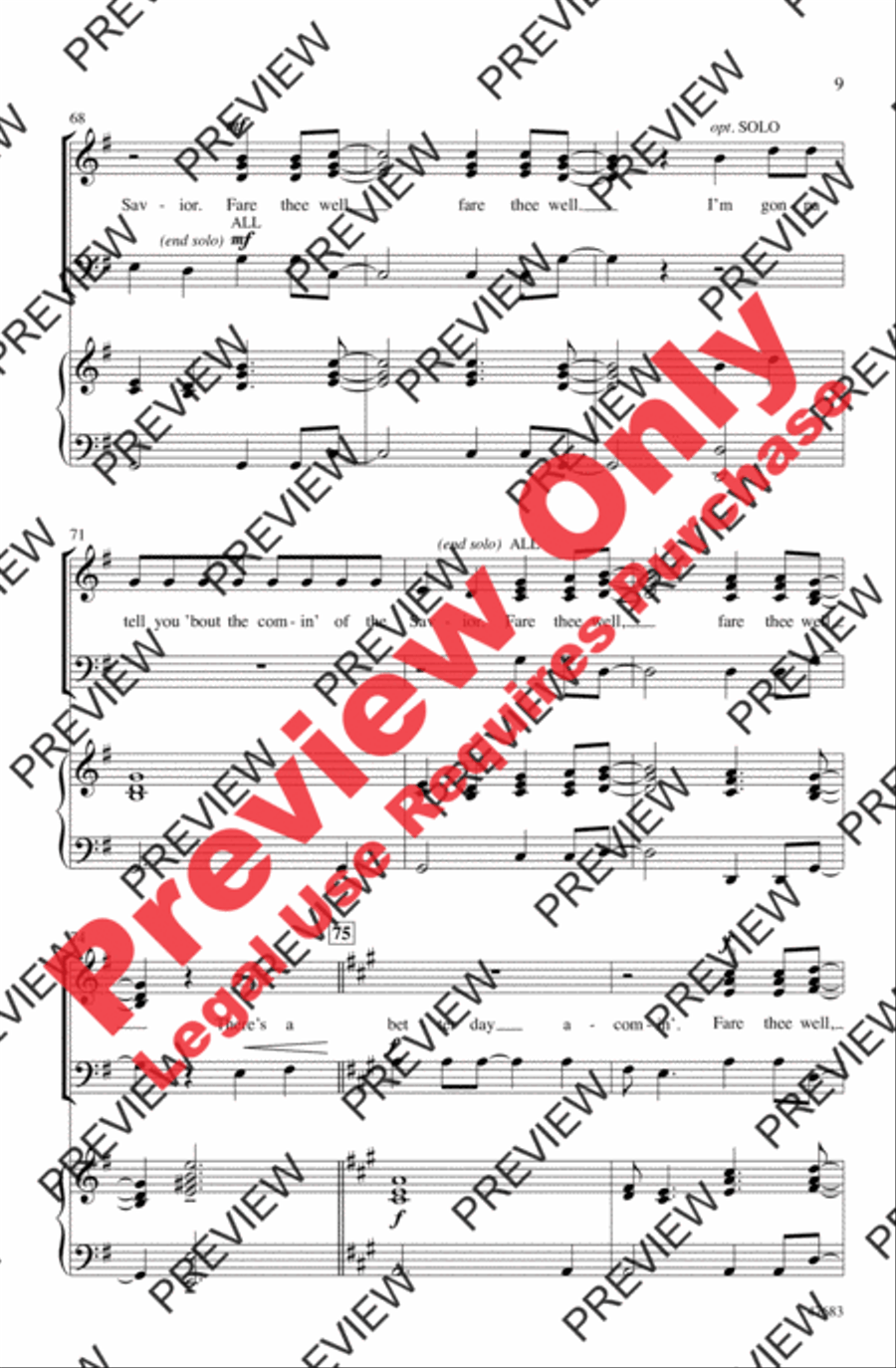 Great, Gettin' Up Day! Great, Gettin' Up Day! 3-Part scores gallery preview page 9