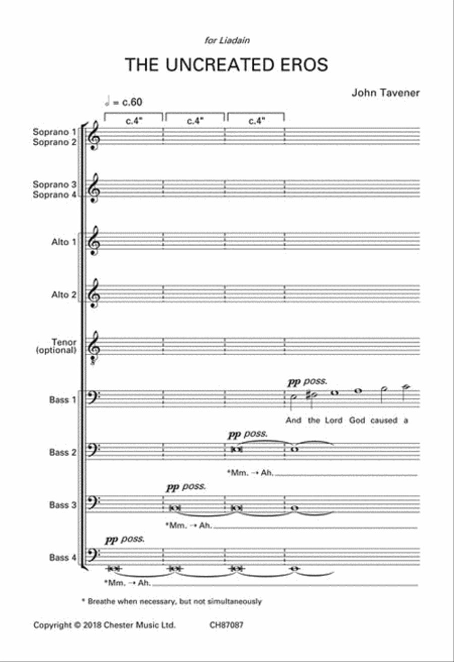 The Uncreated Eros The Uncreated Eros 4-Part scores gallery preview page 3