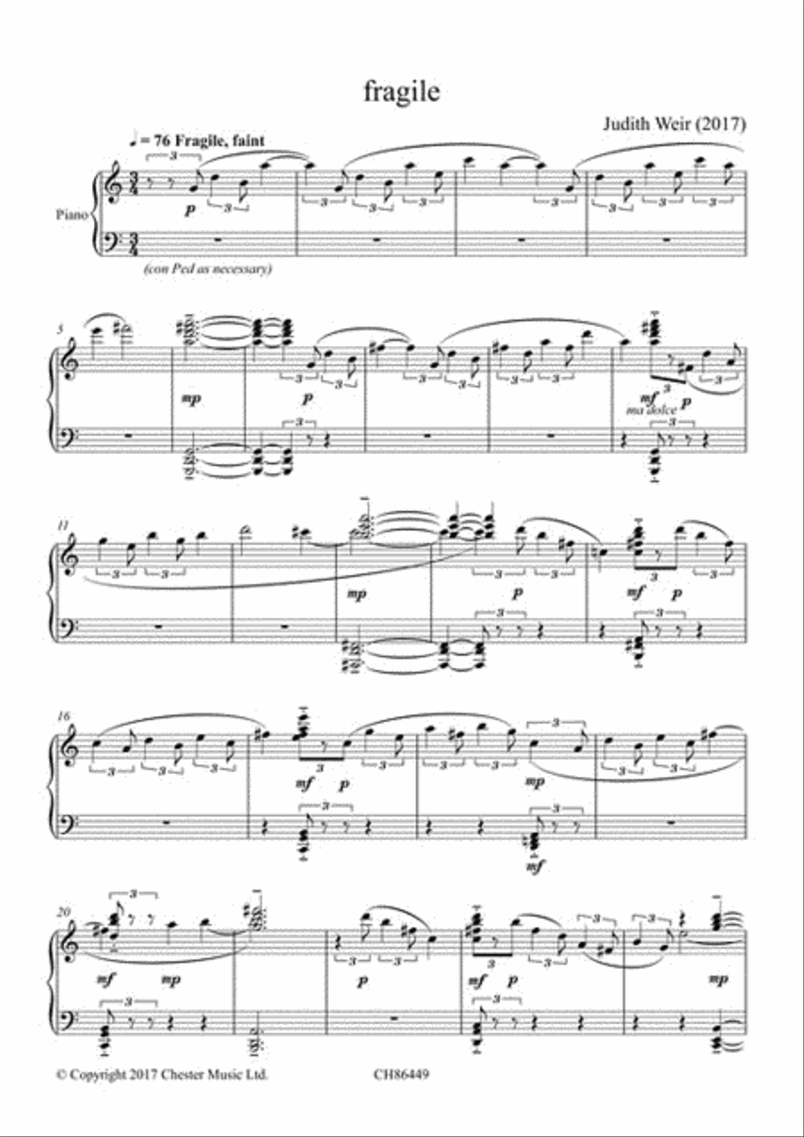 Fragile Fragile Piano Solo scores gallery preview page 3