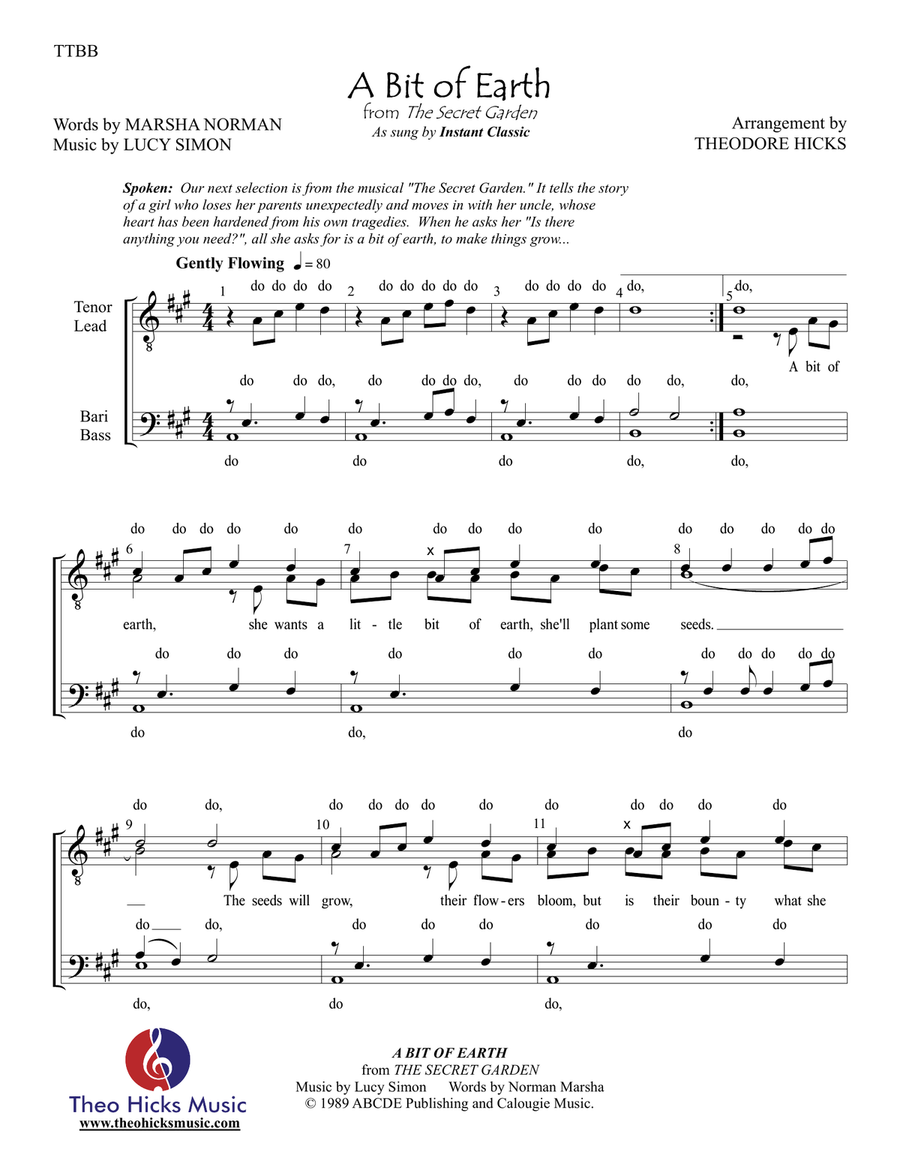 A Bit Of Earth TTBB scores gallery preview page 2