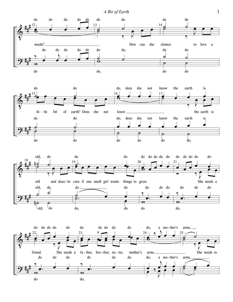 A Bit Of Earth TTBB scores gallery preview page 3