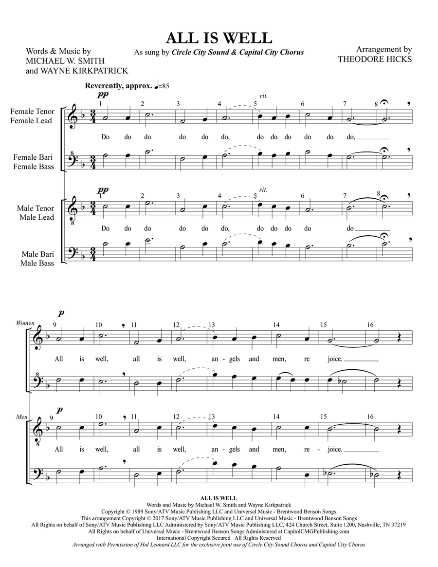 All Is Well Divisi scores gallery preview page 2