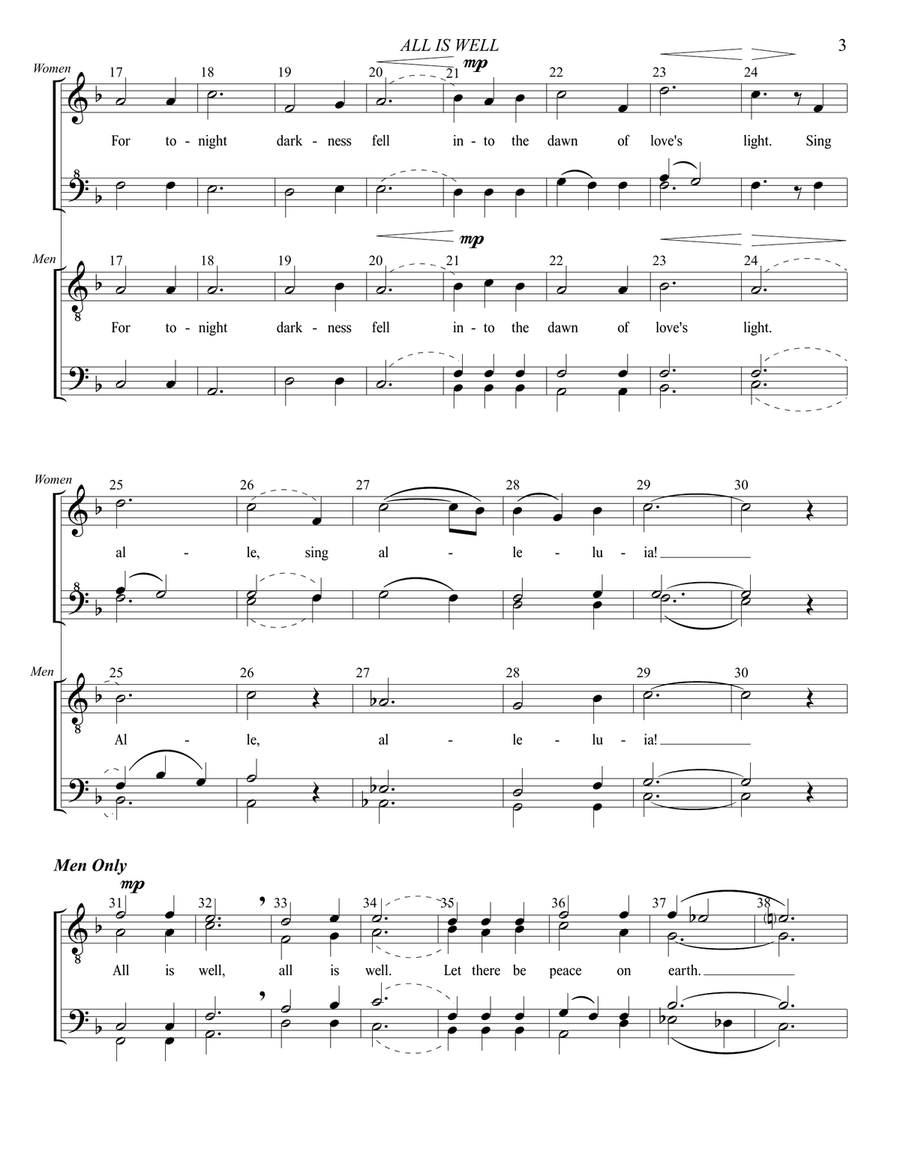 All Is Well Divisi scores gallery preview page 3