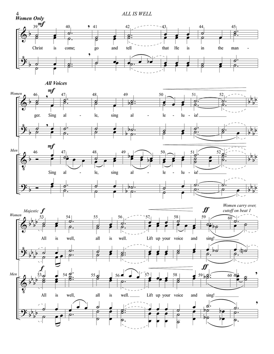 All Is Well Divisi scores gallery preview page 4