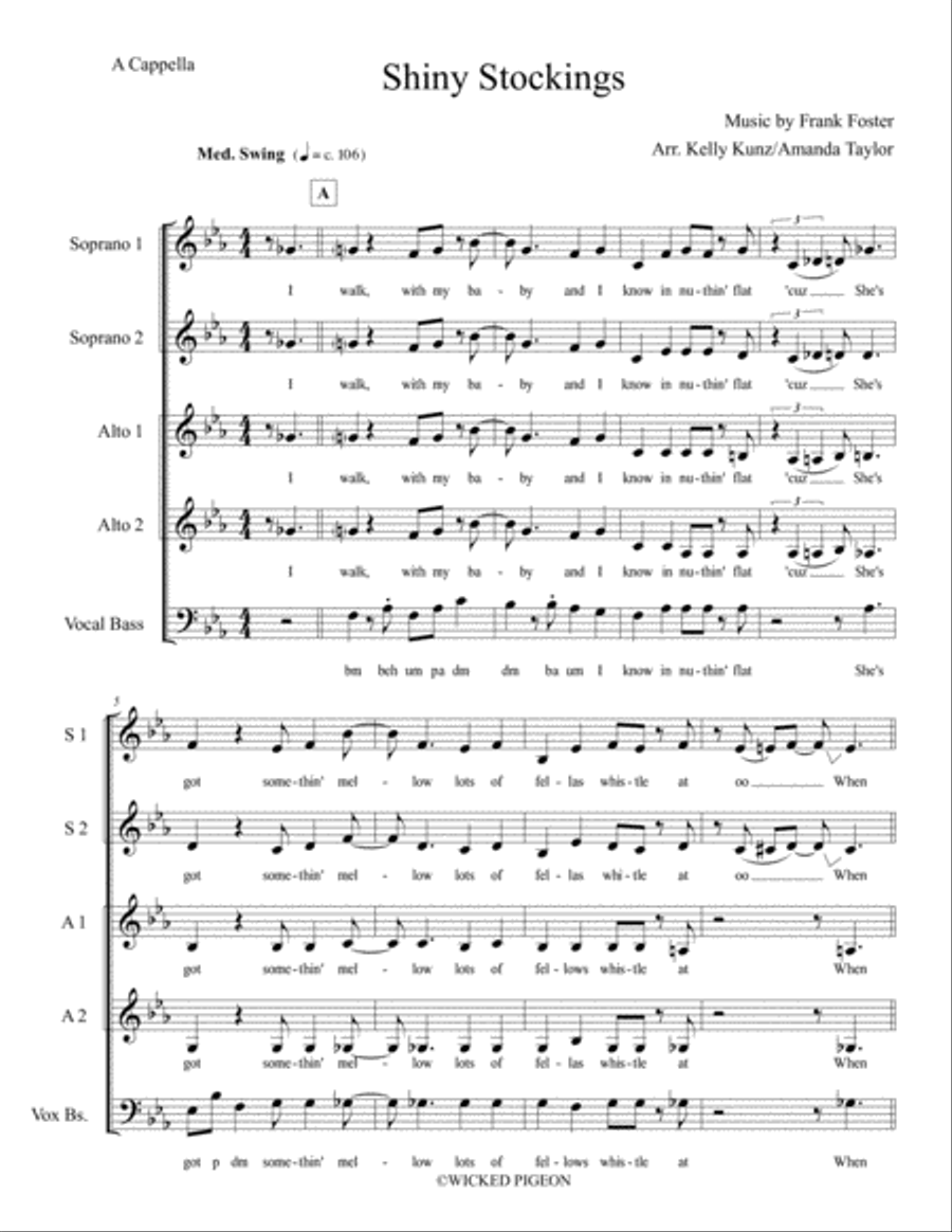 Shiny Stockings Choir scores gallery preview page 1