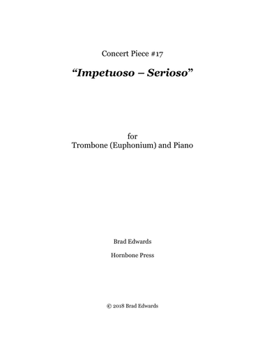 Concert Piece #17 Impetuoso – Serioso