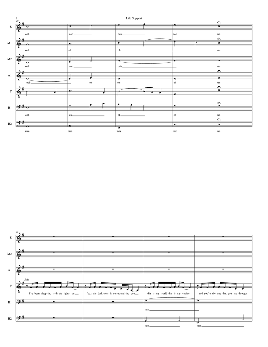 Life Support Life Support 4-Part scores gallery preview page 2