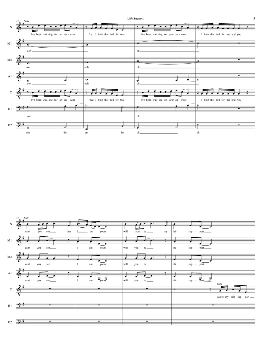 Life Support Life Support 4-Part scores gallery preview page 3