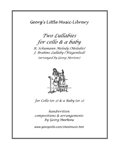 Two Lullabies for Cello (or 2) & a Baby (or 2)