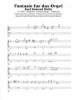 Fantasie fur das Orgel