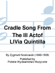 Cradle Song From The III Actof LIVia Quintilla