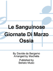 Le Sanguinose Giornate Di Marzo Ossia