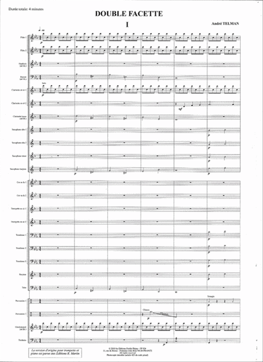 Double Facette Concert Band scores gallery preview page 1