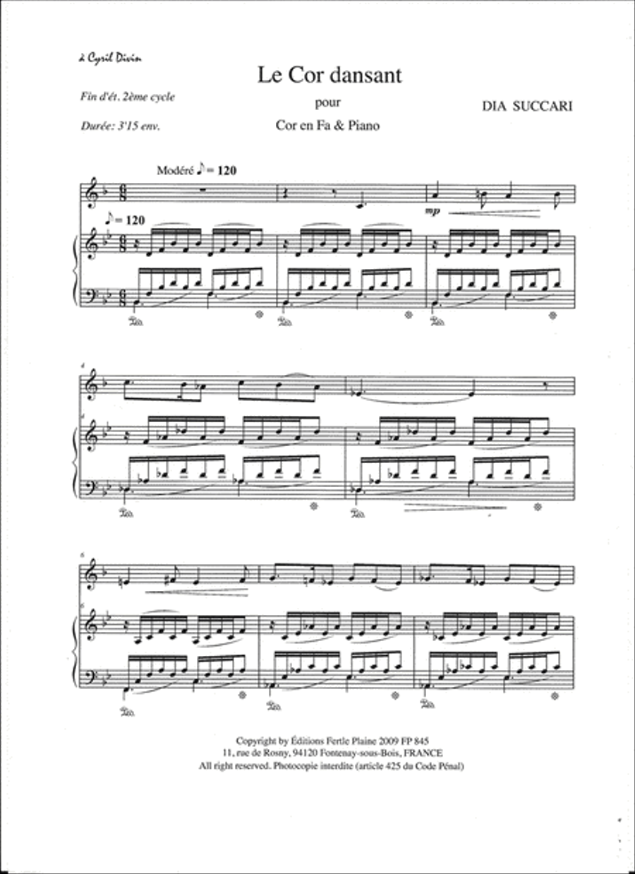 Le Cor Dansant Horn scores gallery preview page 1