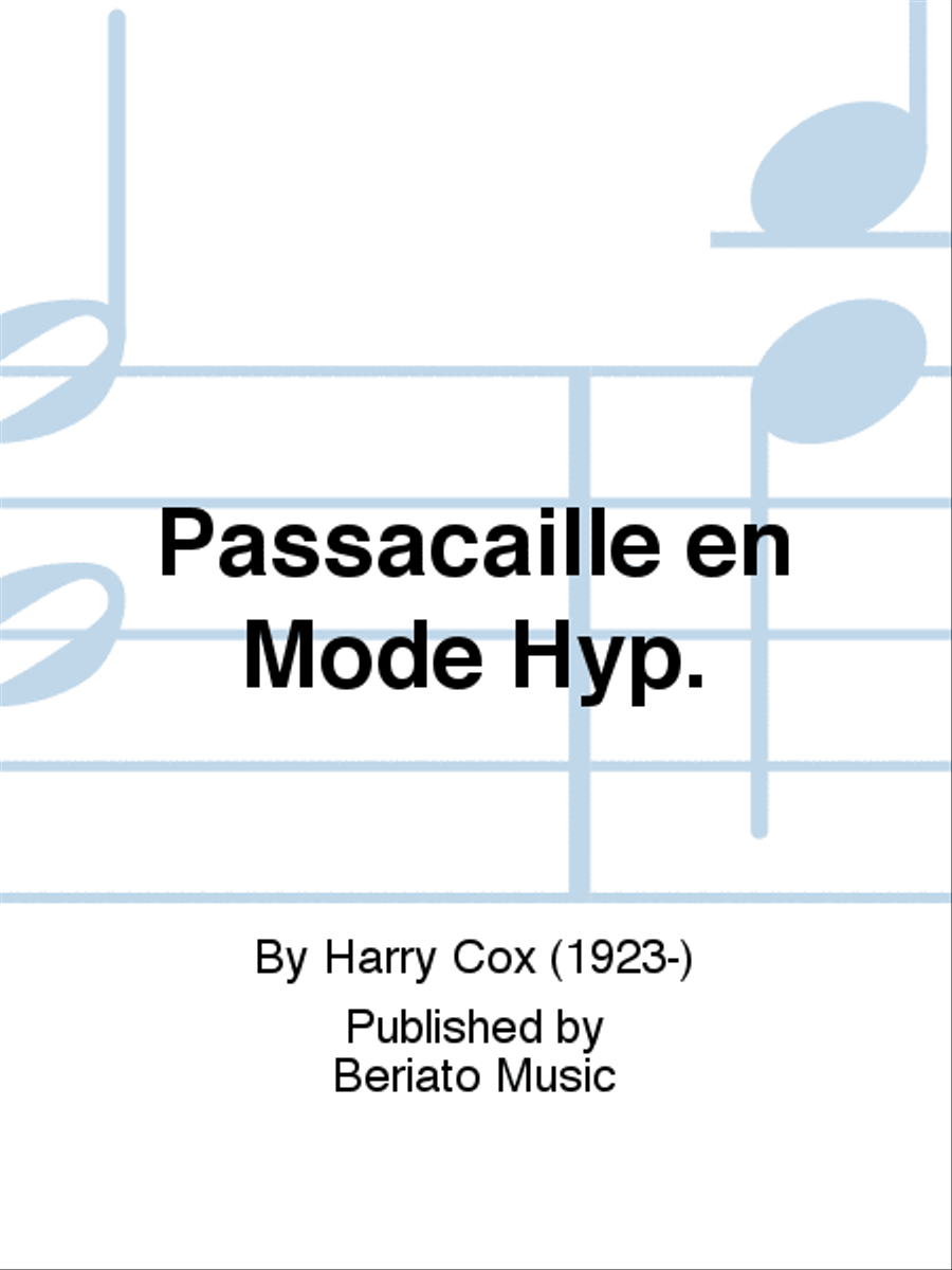 Passacaille en Mode Hyp. Clarinet Solo scores gallery preview page 1