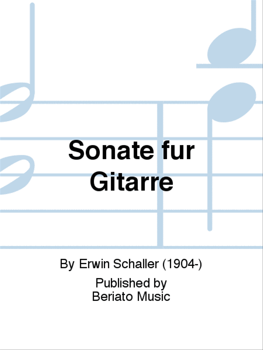 Sonate für Gitarre Classical Guitar scores gallery preview page 1